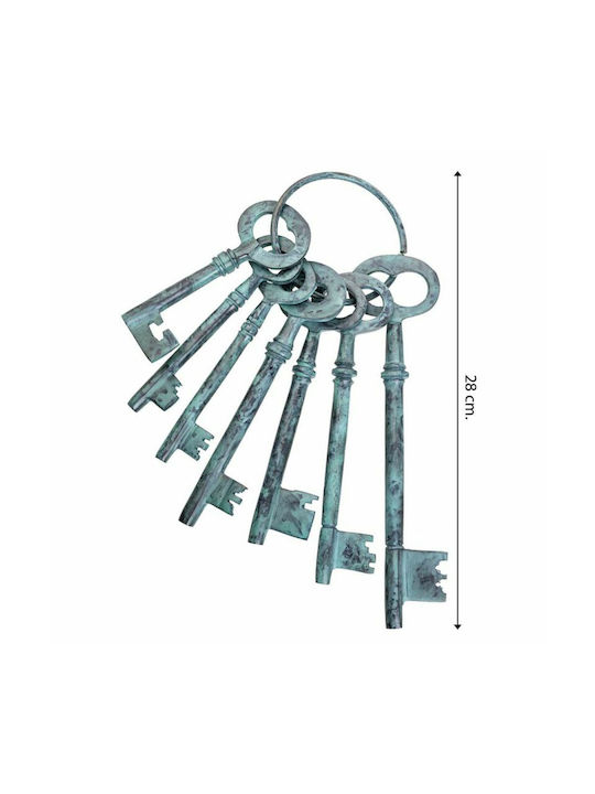 Decorative Figure Alexandra House Living Aluminum Keys 3 X 28 X 10 Cm