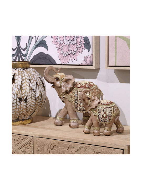 Figurină Decorativă Alexandra House Living Gri Auriu Plastic Elefant 10 X 18 X 20 Cm