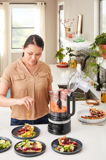Kitchenaid Multifunktions-Food-Prozessor 240W mit Behälter 2.1Es und Blender-Kanne Schwarz