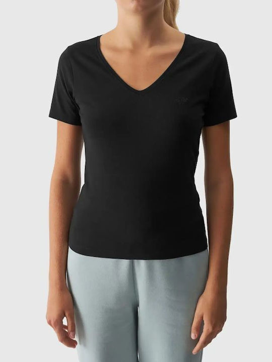 4F Damen T-shirt Schwarz