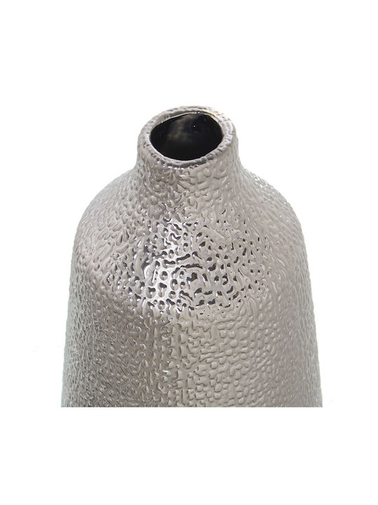 Vase Alexandra House Living Silber Keramik 11 x 11 x 34 cm