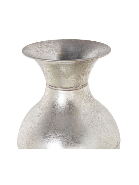 Alexandra House Living Floor Vase Silver Metal 15 X 15 X 81 Cm