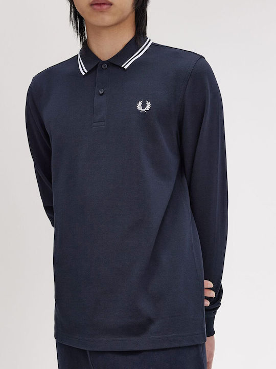 Polo Μπλούζα Μακρυμάνικη Navy/white