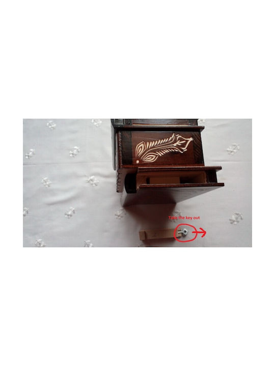 Magic Puzzle Box Κουτί Κοσμημάτων Ξύλινο Κόκκινη