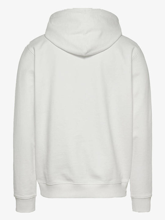 Flag Sweatshirt with Hood White