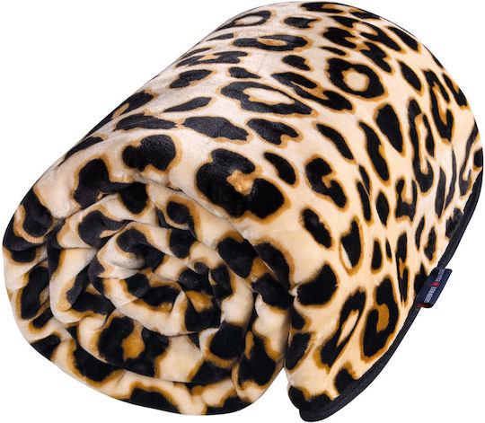 Greenwich Polo Club 2218 Κουβέρτα Βελουτέ Υπέρδιπλη 220x240εκ. Black, Ochre