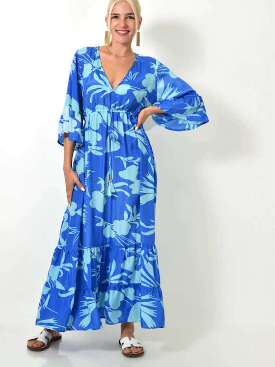 Potre Sommer Maxi Kleid Blue