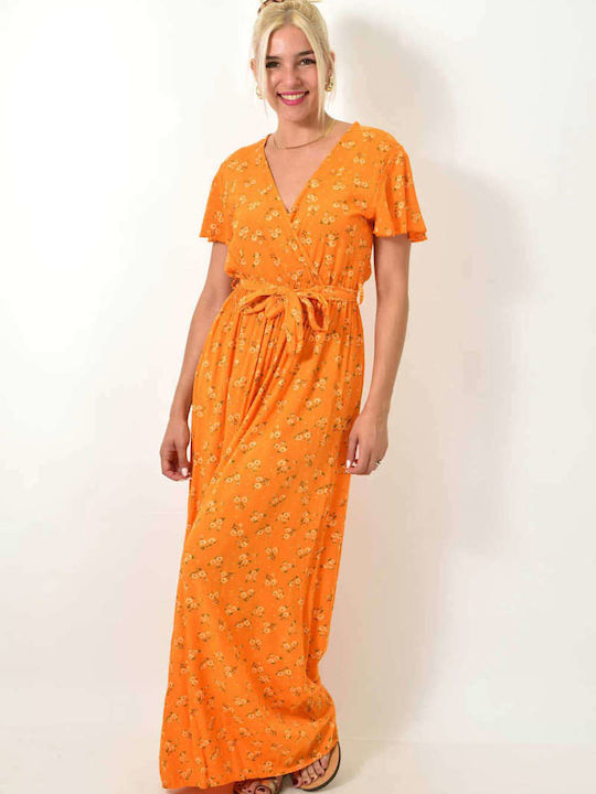 Potre Maxi Rochie Înfășurați Orange