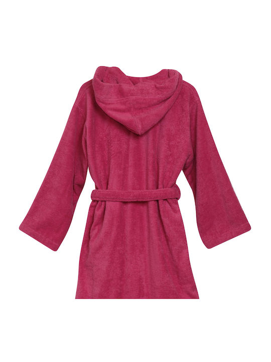 Das Home Kids Hooded Bathrobe Fuchsia