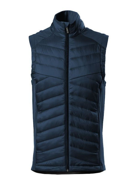 Malfini Ärmellos Herren Jacke Puffer Wasserdicht Marineblau