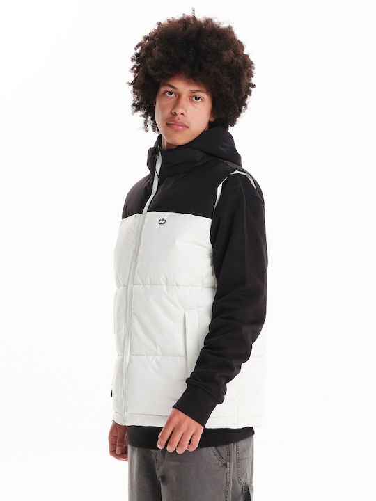 Emerson Men's Sleeveless Puffer Jacket White