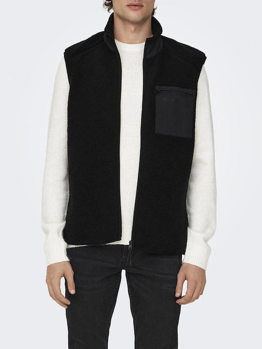 Only & Sons Men's Sleeveless Jacket Black