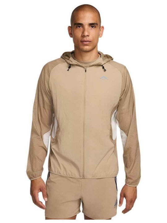 Trail Sportjacke Wasserdicht Beige