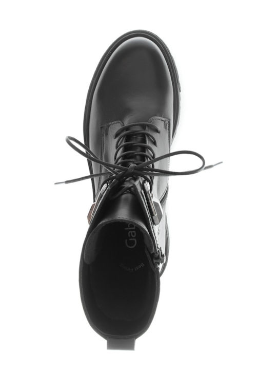 Ghete dama de piele cu Platforme pentru femei Negru