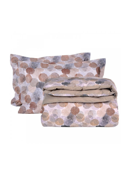Das Home Sheet Sets Queen with Elastic 170x200+35cm. Casual 5426 Beige, Black, Taupe 4pcs