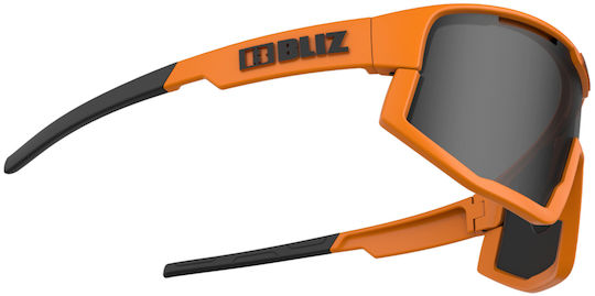 Bliz Fusion Cycling Glasses with Orange Frame and Mirror Lenses Dark Transparent