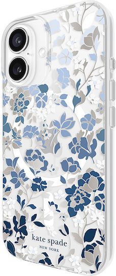 Kate Spade New York Schutzgehäuse Gems Magsafe iPhone 16 Hülle Flowerbed Blau
