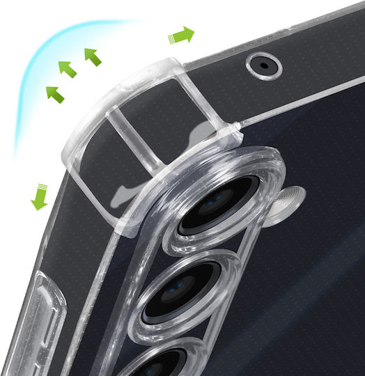 Калъф Mayaxess за Samsung Galaxy A55, силиконов, с подсилени ъгли, прозрачен