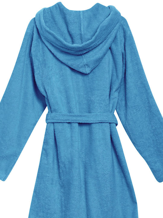 Das Home Casual Hooded Bathrobe Light Blue 430gr/m² 460180205908