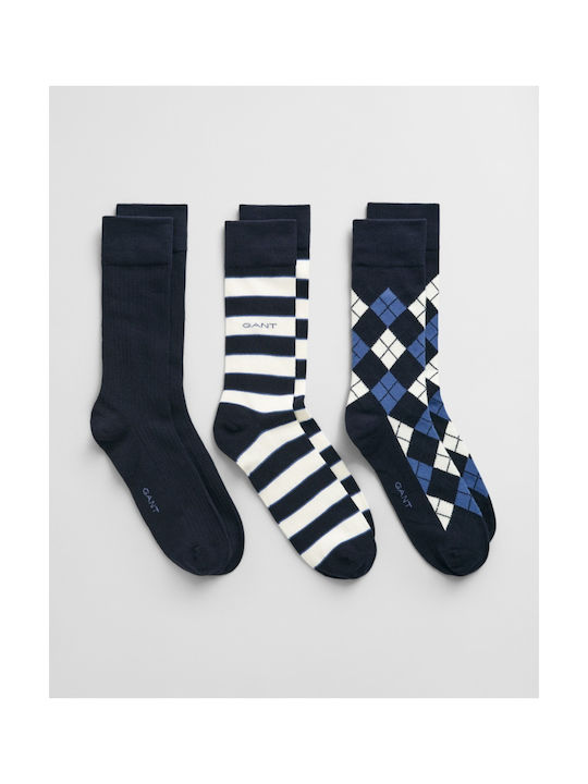 Gant Men's Patterned Socks Blue 3Pack