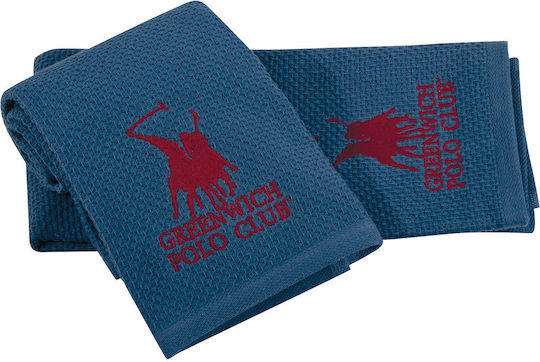 Greenwich Polo Club 2801 Towel from 100% Cotton in Blue Color 40x60cm 2pcs Greenwich Polo Club 2801 Towel from 100% Cotton in Blue Color 40x60cm 2pcs