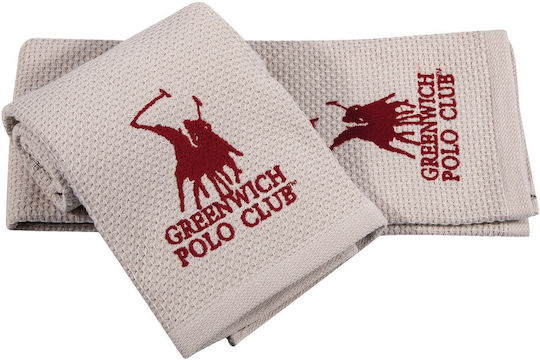 Greenwich Polo Club 2803 Towel from 100% Cotton in Brown Color 40x60cm 2pcs