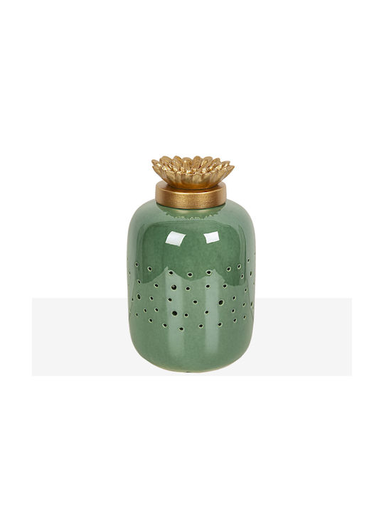 Romimex Vază Decorativă Ceramică Verde 15x15x24cm 1buc