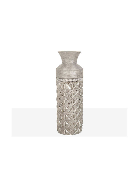 Romimex Decorative Vase Silver 13x13x40cm