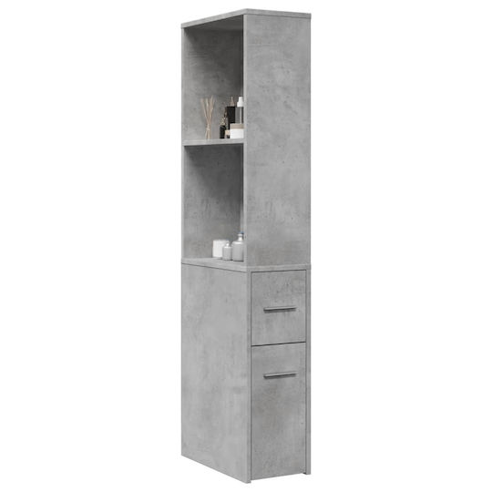 vidaXL Ντουλάπι Μπάνιου 22x41x135cm Γκρι