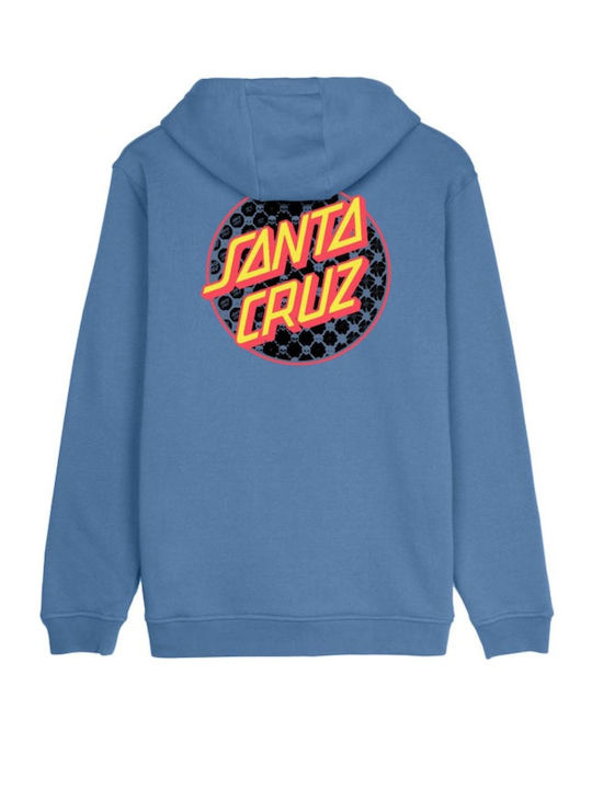 Santa Cruz Men's Sweatshirt with Hood and Pockets Blue