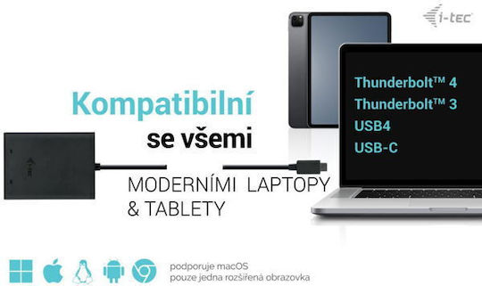 i-tec Μετατροπέας USB-C / Thunderbolt male σε DisplayPort female 1τμχ