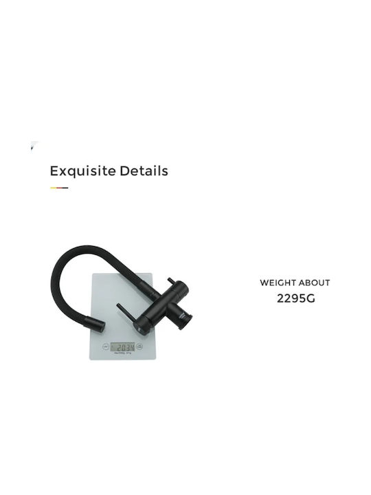 Bonken U-Shaped Kitchen Faucet Counter Black