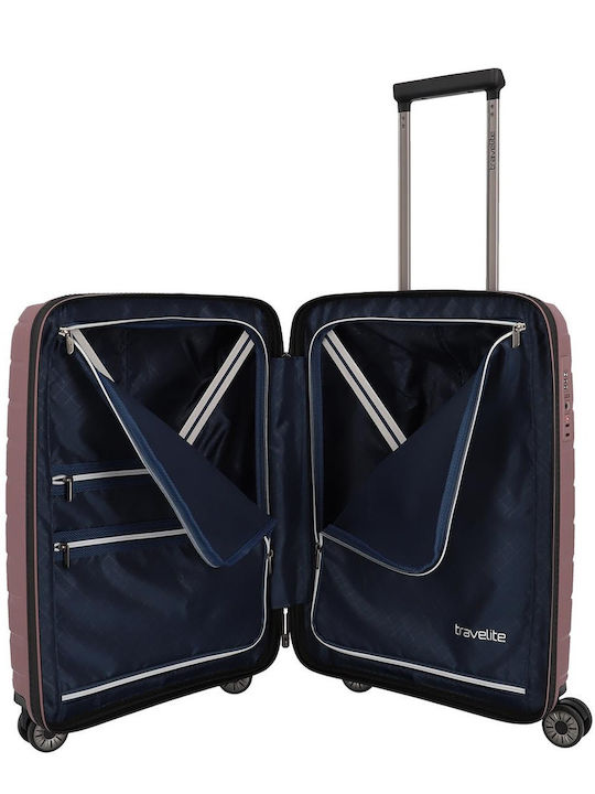 Travelite Βαλίτσα Ταξιδίου Καμπίνας Σκληρή Lilac με 4 Ρόδες Ύψους 55εκ.