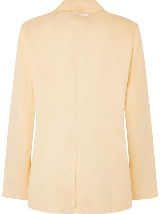 Pepe Jeans Alina Γυναικείο Σακάκι Light Yellow