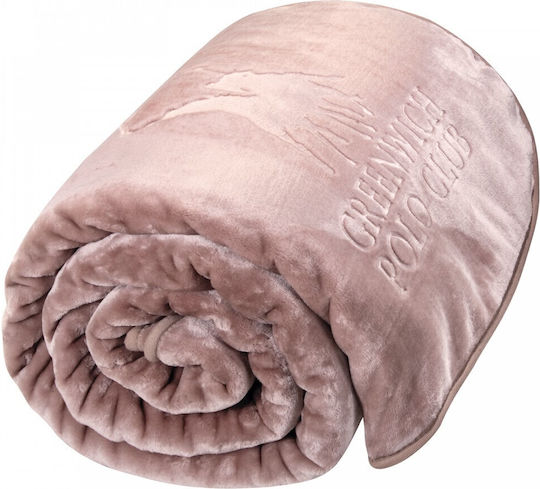 Greenwich Polo Club 3469 Velvet Single Blanket 160x240cm Nude