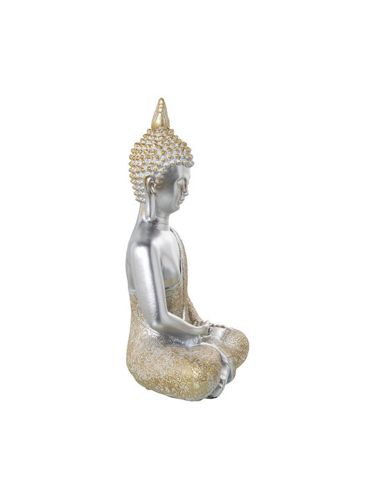 Decorative Figure Alexandra House Living Gold Silver Acrylic Plastic Melamine Buddha