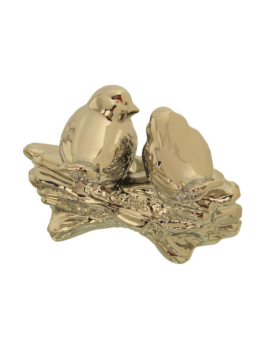 Decorative Figure Alexandra House Living Gold Ceramic Bird