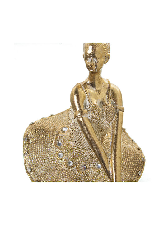 Decorative Figure Alexandra House Living Gold Acrylic Plastic Material Melamine Ballerina