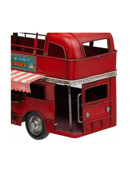 Decorative Figure Alexandra House Living Red Iron Abs Bus 14 X 18 X 28 Cm