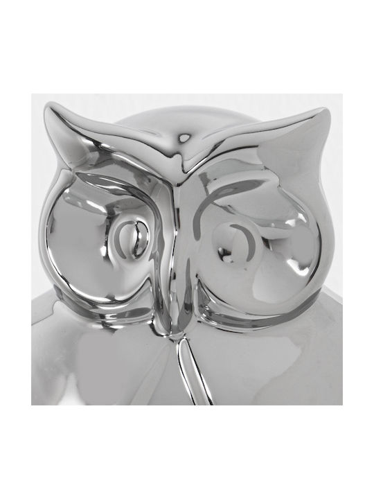 Decorative Figure Alexandra House Living Silver Ceramic Owl