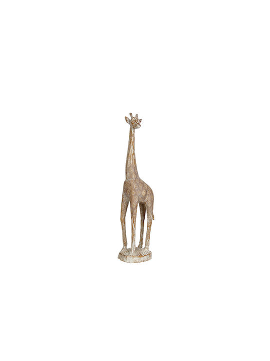 Dekorative Figur Romimex Beige Polyresin Giraffe 16 x 60 x 12 cm