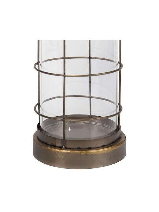 Alexandra House Living Lantern Brass Metal Glass 17 X 56 X 17 Cm