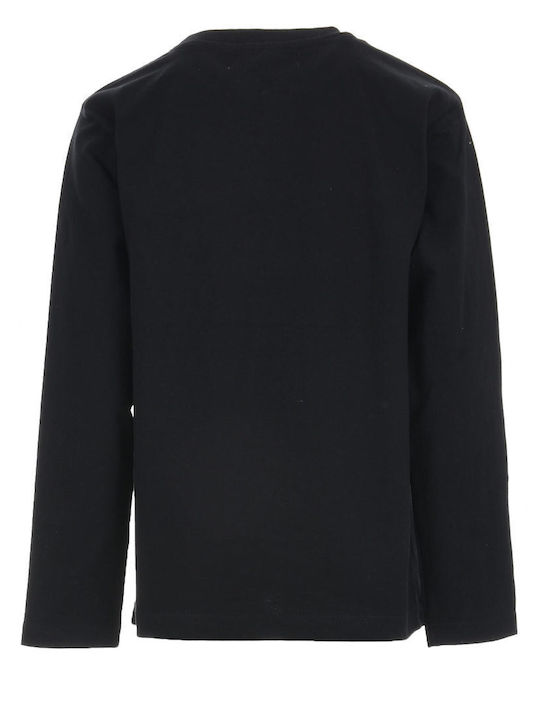 New College Kids Blouse Long Sleeve Black