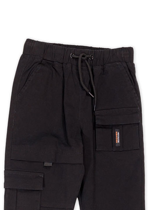 New College Kids Fabric Cargo Trousers Black