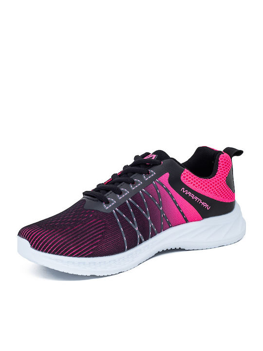 Γυναικεία Sneakers Maυρο / Φουξια