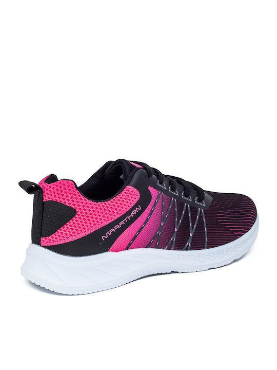 Γυναικεία Sneakers Maυρο / Φουξια