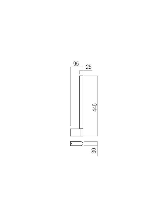 Redo Group Cityline Ap Wall Lamp with Integrated LED and Warm White Light Silver