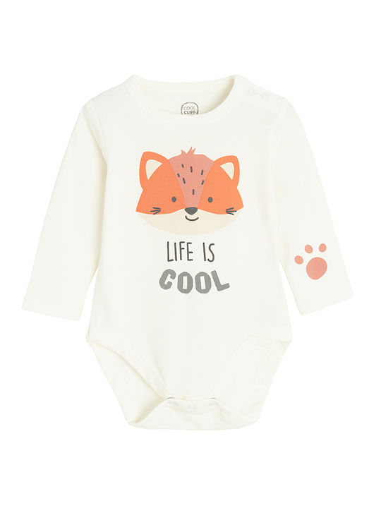 Cool Club Baby Bodysuit Set Long-Sleeved Ecru 2pcs