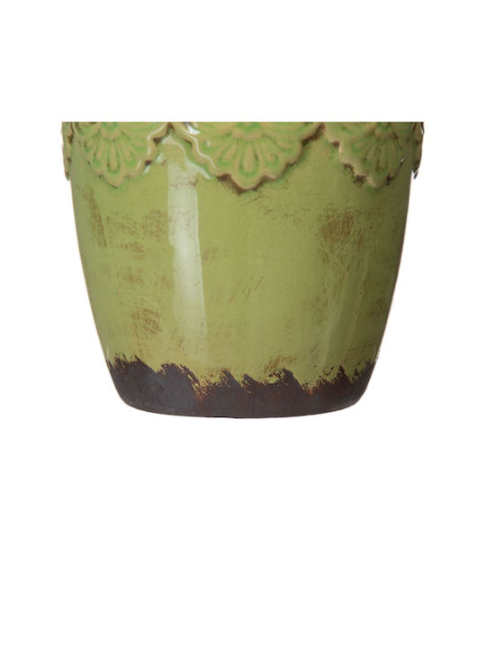 BigBuy Flower Pot 15.5x14cm Pistachio S8806517