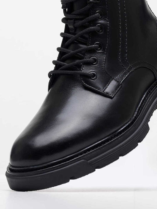 Tamaris Men's Leather Military Boots Black